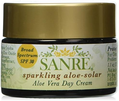 SanRe Organic Skinfood - Sparkling Aloe - Organic Aloe Vera Day Cream For Oily/Combination to Acne Prone Skin - SPF 30 by SanRe Organic Skinfood