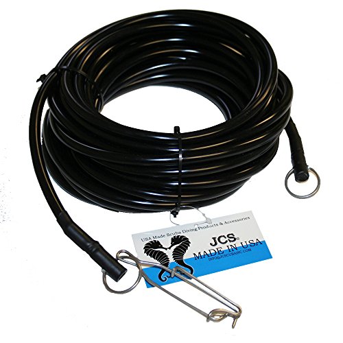 JCS Spearfishing Tow Line, Black, 50 Feet