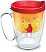 Tervis Disney-Winnie the Pooh I'd Rather Be in Bed Tumbler with Wrap and Red Lid, 16oz Mug, Clear