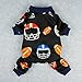 Fitwarm Football Dog Pajamas Pet Clothes PJS Jumpsuit Black Medium