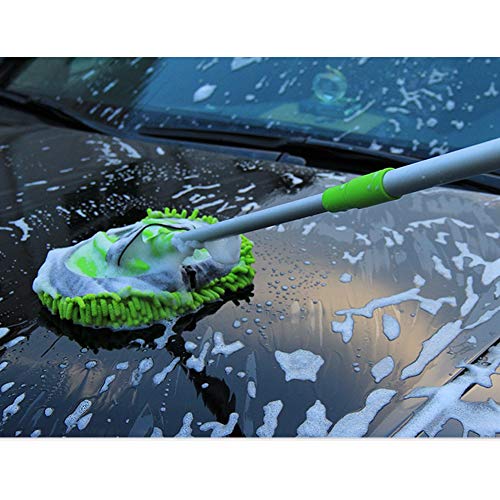 HWJF Car wash car Brush with dust Cleaning Brush mop Tool Cleaning car wash Brush Long Handle Telescopic Rod/Cotton Thread Soft Hair Scrub dusting car Supplies - Thumbnail 6