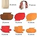 Gejoy 70 Pieces Thanksgiving Scratch Paper Craft Kit Scratch Off Fall Leaves Pumpkins Acorns Pattern Paper with Ribbons and Wooden Styluses for Harvest Party Decorations