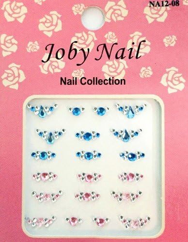 Nail Sticker/Nail Art - Gemstone Collection - - Pink/Blue