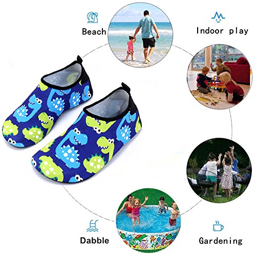 Vivay Toddler Kids Water Shoes Quick Drying Swim Beach Shoes Aqua Socks for Boys & Girls