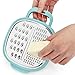 Cheese Grater with Container - Mini Box Grater with Handle - Cheese Shredder Lemon Zester - Stainless Steel Food Grater with Plastic Storage Container - Dishwasher Safe
