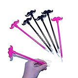 Dazzling Toys Party Mustache Pens - Ballpoint Pen with Black Ink, Great for School, Home and Office