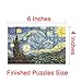 Small Jigsaw Puzzles for Adults Mini Puzzle 150 Pieces Small Puzzles Micro Piece Puzzles Challenging Difficult Travel Starry Night Rhone River Sunflower Puzzle 6 x 4 inches, 3 Pack
