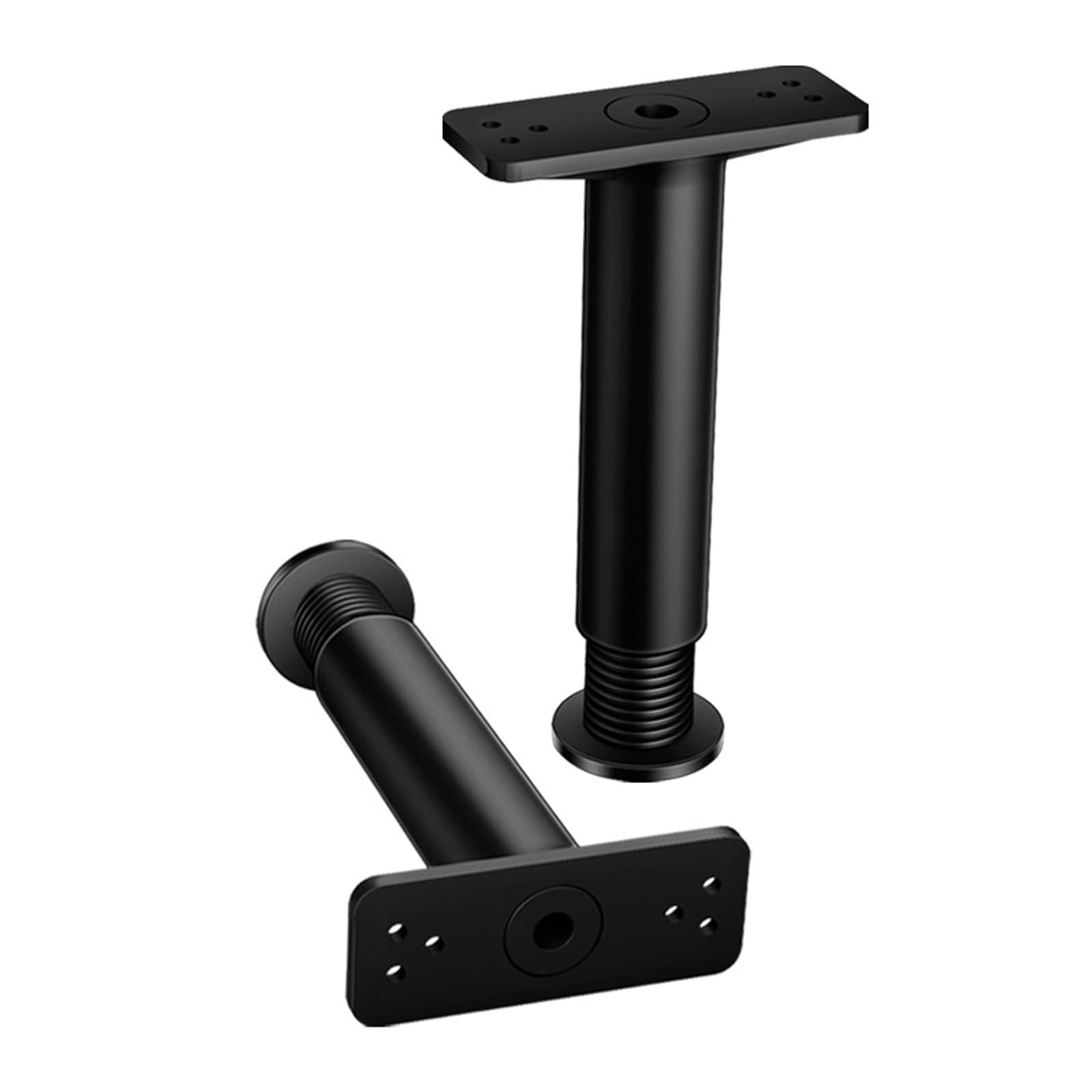 XIONGXIAOZHI Bed Frame Leg, Black, 2 Pack, 22cm-42cm, Plastic and Steel, Round, Minimalist, Adjustable, Sturdy, Easy to Install, Suitable for Bed Frames, Cabinets, Tables, Chairs