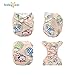 babygoal Reusable Cloth Diapers for Baby Girls, One Size Adjustable Washable Pocket Nappy Covers 6 Pack+ 6pcs Microfiber Inserts+4pcs Bamboo Inserts 6YDG02