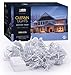 LED Concepts STR-CRTN-WW 300 Icicle Curtain String 8 Lighting Modes and UL Listed Power Supply, Warm White
