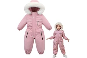 AiWMGL Toddler Snowsuit 2T 3T 4T 5T Baby Boy Girl Winter Snow Ski Suit Clothes Hooded Jumpsuit Romper Coat Outwear