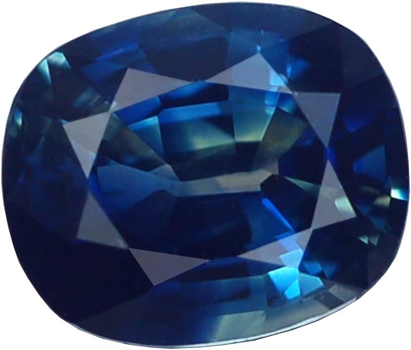 Ploythai 2.19CT Stunning VVS Cushion BI Color Blue Green Heated ONLY Sapphire