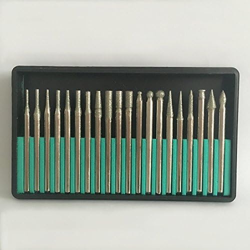 Assorted Shapes Portable Mini Rotary Diamond Drill Bits for Jewelry\Glass\ Shells\Gemstones\Lapidary  (80PCS)