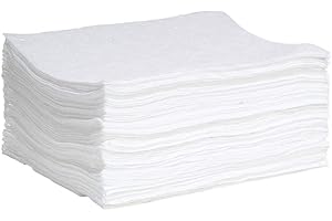 SpillTech Oil-Only Defender Absorbent Mat Pad, Lightweight, Polypropylene, 19” x 15” (L x W), White, Pack of 100 (WPB100S)
