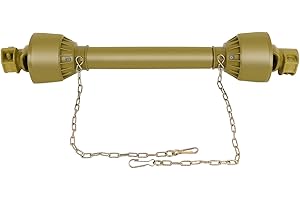 SCITOO Yellow 27.5"-40.55" PTO Shaft, 1-3/8" PTO Drive Shaft 6 Splines Both Ends PTO Driveline Shaft, Series 1 PTO Shaft without Slip Clutch Fit For Bush Hog, Finish Mower, Tractor