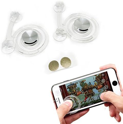 CooleedTEK 2017 New Portable Game Joystick Game Rocker Touch Screen Joypad for Tablet PC or Phone(2pcs per pack)(Silver)