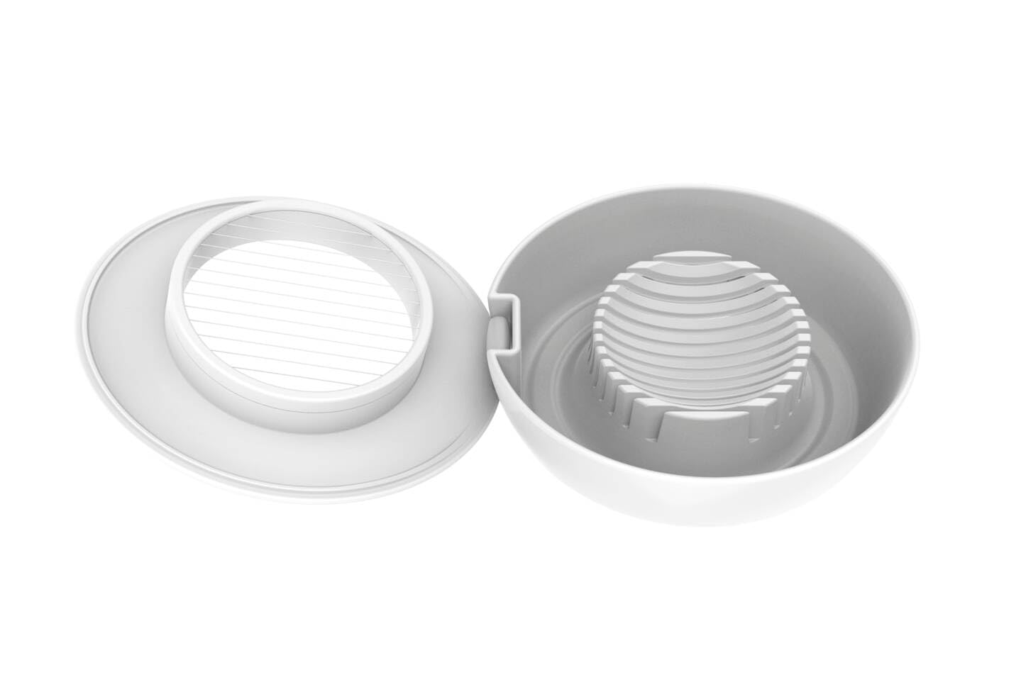 Fiskars Egg Slicer, Synthetic Material/Stainless Steel, 13.3 x 12 x 4.2 cm, Functional Form, White, 1016126
