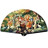 The Eight Immortals Playing Mah Jongg - Chinese Game Fan Shaped - 1000pc Shaped Jigsaw Puzzle by SunsOut