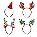 U-Goforst 8 PCS Christmas Holiday Party Fancy Headband Hats Glasses Frames Reindeer Antlers Photo Prop Booth(Christmas A)