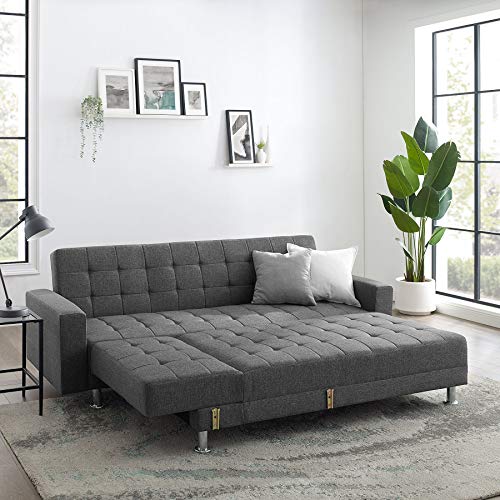 Tribesigns Sectional Sofa Couch for Living Room,4seat Sofas Bed, Linen