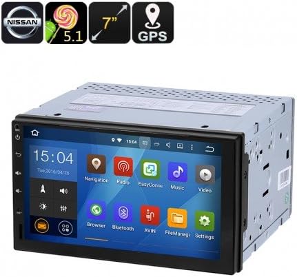 Universal Nissan 2 DIN Car Media Player - 7-Inch display, Android 5.1, GPS, Bluetooth, Google Play, FM Radio