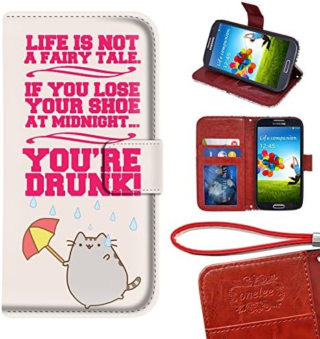 GeKong Quotes Funny Life is Not a Fairy tale,If You Lose Your Shoe At Midnight, You Are Drunk. PU Leather Protective Wallet Case For Samsung Galaxy S6 Edge Plus