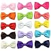 15 Pairs Tiny Baby Girls Grosgrain Ribbon Hair Bows Clips for Toddlers Kids (2'' Hair Bows with Alligator Clips)