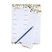 Minimalmart Magnetic Meal Planner Notepad - Food Planning Organizer and Grocery List Pad, Premium 52 Pages, with Tear Away Perforated Shopping List