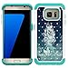 MagicSky S7 Edge Case, [Shock Absorption] Studded Rhinestone Bling Hybrid Dual Layer Armor Defender Protective Case Cover for Samsung Galaxy S7 Edge (Mermaid)