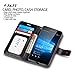 Lumia 650 Case, J&D [Wallet Stand] Microsoft Lumia 650 Case Heavy Duty Protective Shock Resistant Wallet Case for Lumia 650 (Black)