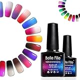 Belle Fille Temperature Changing Color Gel Nail Polish Varnish UV LED Manicure Soak Off Nail Art 48 Colors 10ml