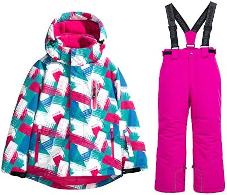 Girls Insulated Ski Jacket + Pants Windproof Waterproof Snowsuit (US 4 - US 16)