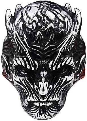 ZMY Mens Punk Jewelry Stainless Steel Rings, GOT of Night's King Gothic Ring for Men