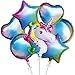 Balloons Unicorn Helium Balloons 7 Pack Party Balloons for Party Unicorn Theme,Birthday,Graduation,Wedding, Baby Shower,Home Office Decorations(Foil Balloons)