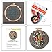Unime Full Range of Embroidery Starter Kit with Pattern, Cross Stitch Kit Including Embroidery Cloth with Color Pattern, Embroidery Hoop, Color Threads, and Tools Kit (Floral Garland)