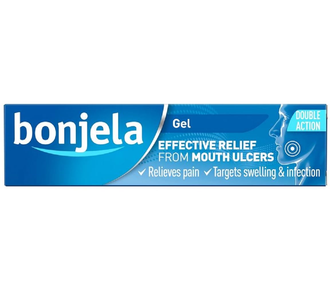 Bonjela 15g Oral Gel - Fast Acting Pain Relief For Mouth Ulcers, Cold Sores, Swelling, Infection, Suitable With Dentures, Adult Treatment, Quick Medication Solution