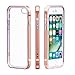 iPhone 6/6S Case JASCO Products Dual Layer Series Shock Absorptive Extreme Impact Ultra Slim Lightweight NO-slip PC+TPU Crystal Clear 4.7 inch Protective Cell Phone Case for iPhone 6/6S – Rose Gold