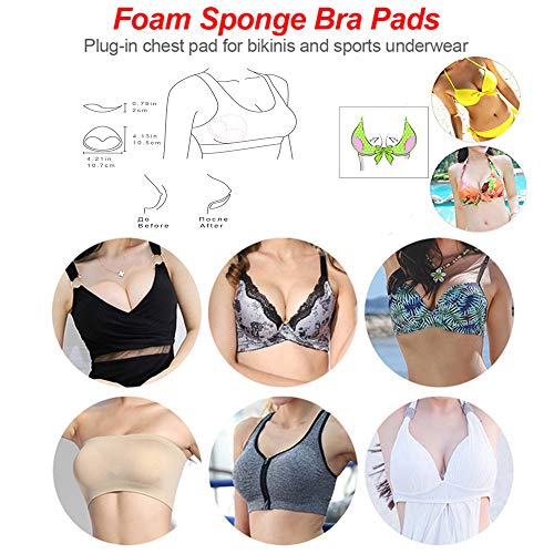 TopBine Bra Pads Inserts Women's Sports Cups Bra Replacement Insert For