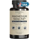 Magnesium Sleep Aid - Magnesium Glycinate Complex for Sleep with Melatonin Supplement - Glycinate 500mg, L-Theanine - 120 Capsules