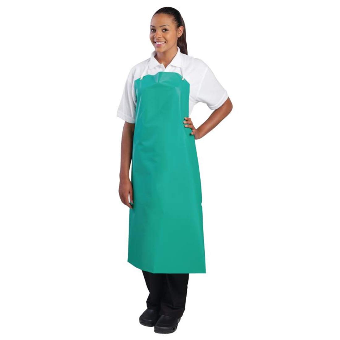 Whites Chefs Clothing Heavy Duty Waterproof Apron, Green, Material: PVC Nylon, Measurements: 914(W) x 1067(L)mm
