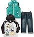 Kids Headquarters Baby Boys' 3 Pieces Vest Set - Raglan Tee