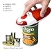 BangRui Smooth Soft Edge Electric Can Opener with One-Button Start and One-Button Manual Stop (Red)