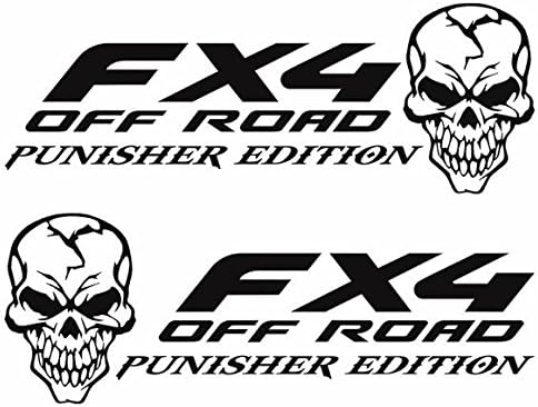 F-150 FX4 Off-Road Punisher Edition 2 Decals (1 for Each Side) (Black)