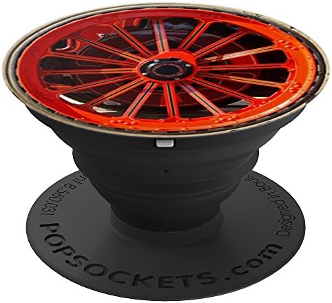 Red Traction Engine Wheel - PopSockets Grip and Stand for Phones and Tablets