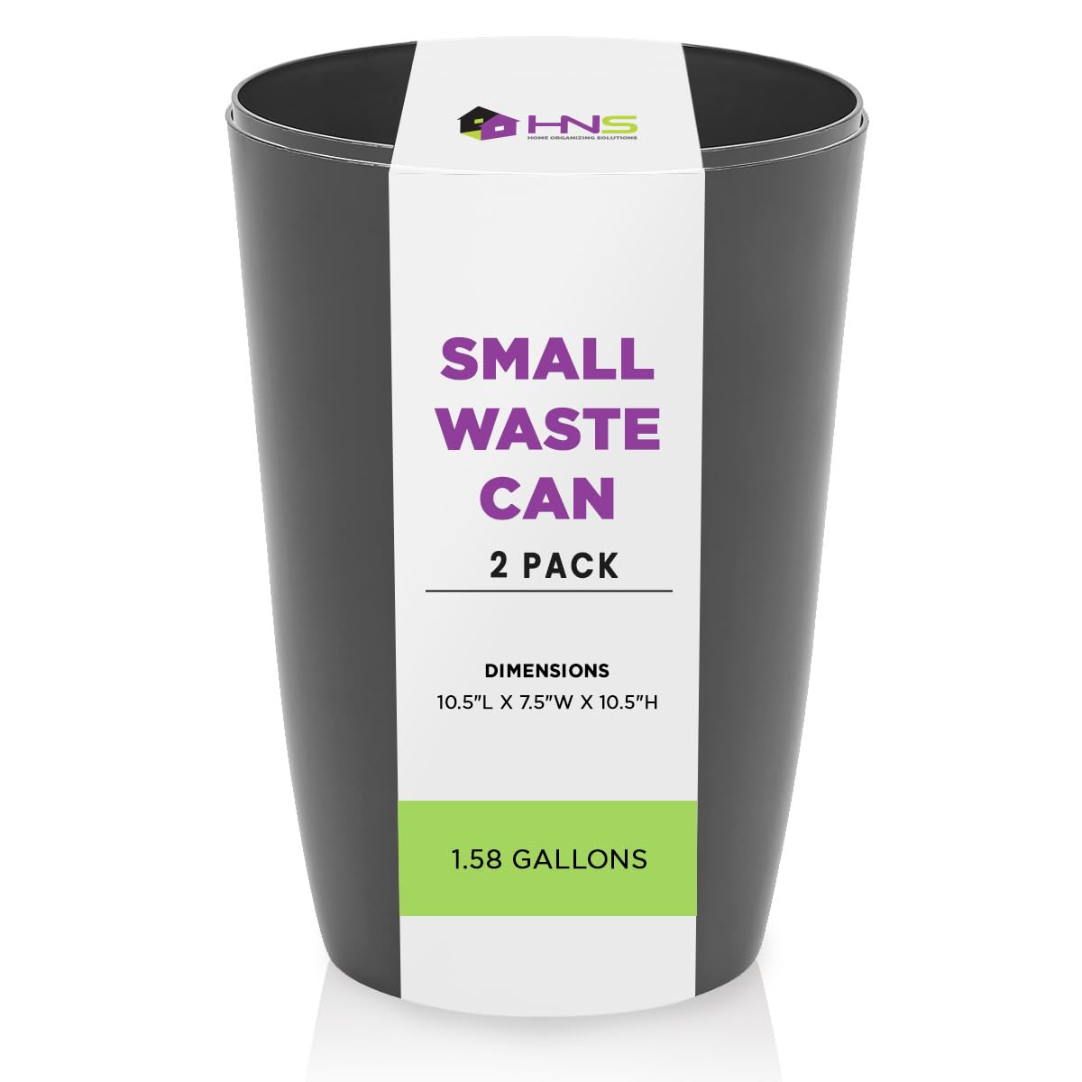 Photo 1 of *ONLY 1* HOLDN’ STORAGE Small Trash Can - Set of 2 Open Top Waste Bin of 1.58 Gallon, Compact Waste Can Perfect for Bathroom, Kitchen, Office, Dorm - Durable Garbage Can - Gray