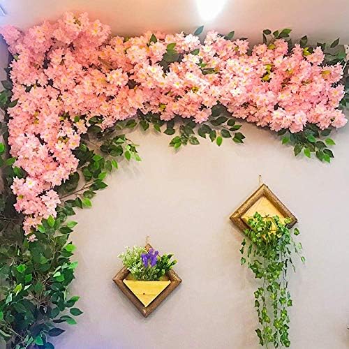 シミュレーションの花 手作りの豪華な造花 ほぼ自然な桜の人工小枝シミュレーション葉枝