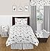 Sweet Jojo Designs 3-Piece Fits Most Basket Liners for Blue Grey and White Woodland Animals Bedding Sets -