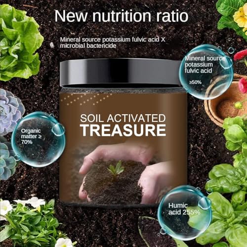 Makingtec Soil Activated Treasure, Organic Conditioner, Premium Plant Flower Fertilizer, Activator For Raised Garden Beds, Potting Mix, Lawns And Gardens (1)