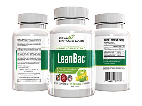 Garcinia Cambogia Weight Loss Supplement for Men and Women with Probiotics, #1 Natural Fat Burner - LeanBAC by Cell Nature Labs Made in the USA