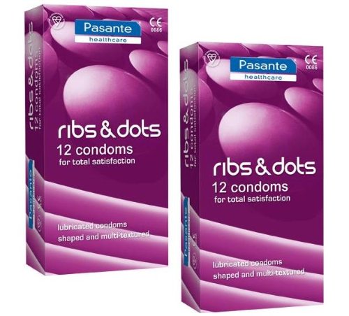 Pasante Ribs and Dots Condoms x 24